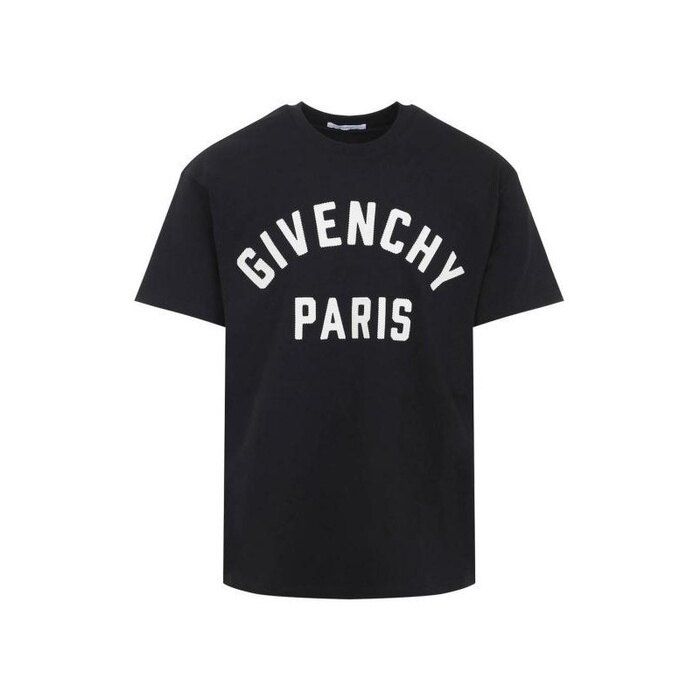 지방시 파리 자수 코튼 티셔츠 BM71NK3YRS 004 - Givenchy