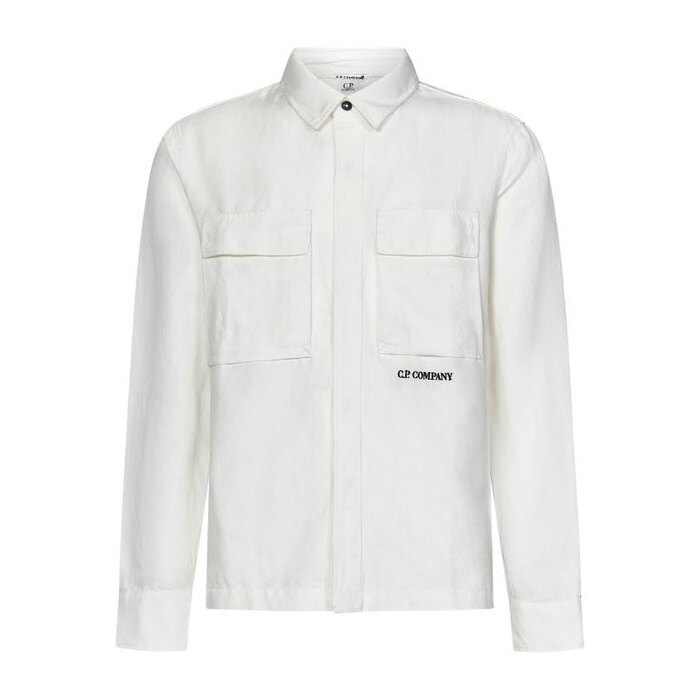 CP컴퍼니 브로큰 린넨 코튼 셔츠 16CMSH159A 006501G 103 - CP company