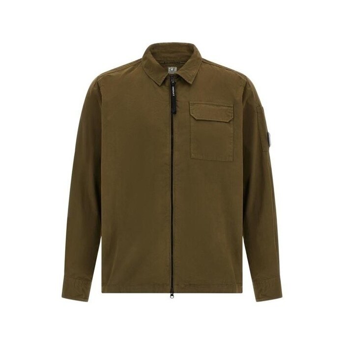 라프리마 CP컴퍼니 개버딘 집 오버셔츠 오가닉 지퍼 RCCMOS705A 110143G 683 - CP company