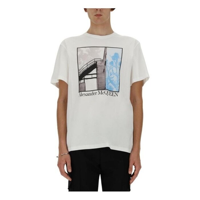 알렉산더맥퀸 그래픽 반팔 티셔츠 794679 QTABW 0973 - Alexander McQueen