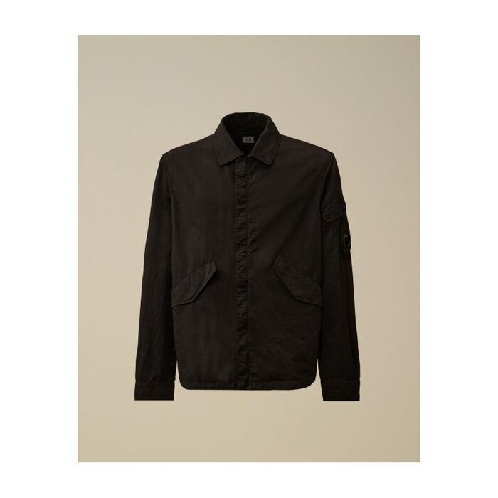 라프리마 CP컴퍼니 Diagonal Flatt 나일론 집 오버셔츠 다이애 19CMOS078A 110201G 999 - CP company
