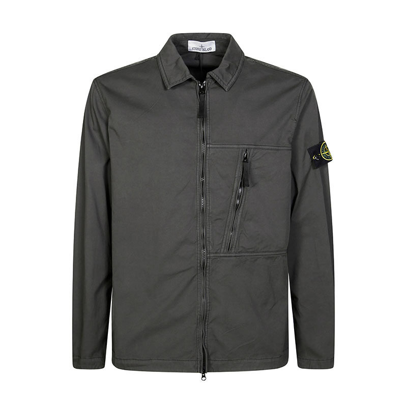 스톤아일랜드 코튼 리드그레이 남성 오버셔츠 K2S15 1200003 S0010 V0062 - Stone Island