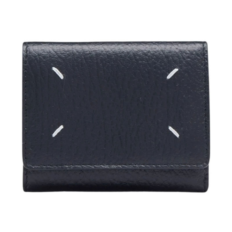 26SS 메종마르지엘라 스티치 블랙 여성 트라이폴드 반지갑 SA3UI0010 P4455 T8013 - Maison Margiela
