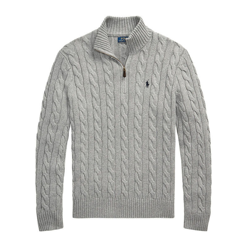 26SS 폴로랄프로렌 로고 하프집업 그레이 남성 니트 710810841002 - Polo Ralph Lauren