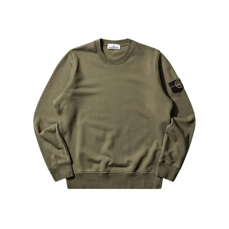 26SS 스톤아일랜드 오가닉 코튼 플리스 그린 남성 맨투맨 L1S15 6100060 S0051 V005G - Stone Island