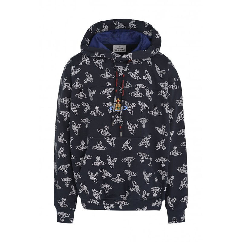 비비안웨스트우드 ORB 네이비 공용 후드 티셔츠 3I01000N J0079 K303 - Vivienne Westwood