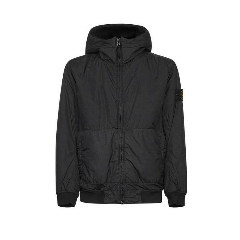 [국내배송] 스톤아일랜드 자켓 후드 바람막이 크링클랩스 블랙 - Stone Island