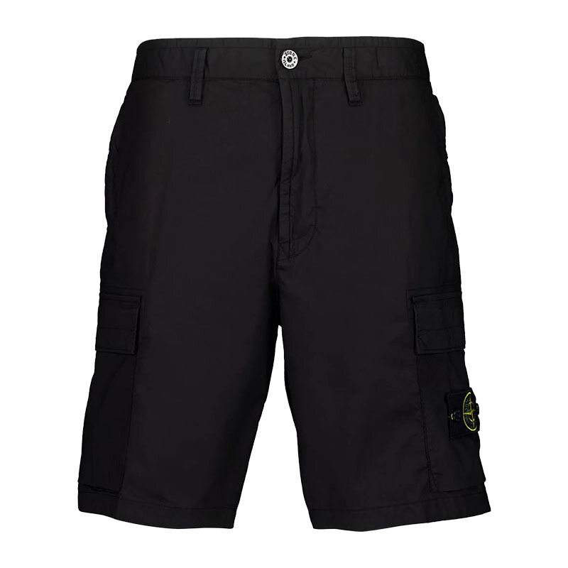 스톤아일랜드 로고 패치 블랙 남성 반바지 K1S15 L100L08 S0003 V0029 - Stone Island