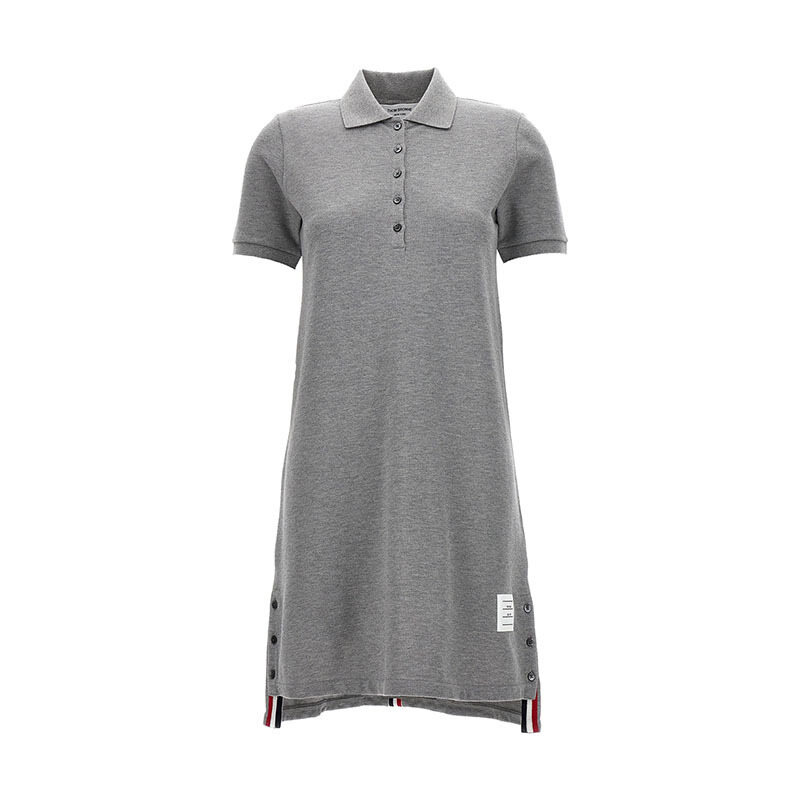 26SS 톰브라운 센터백 스트라이프 그레이 여성 폴로 원피스 FJD027A 00050 055 - Thom Browne