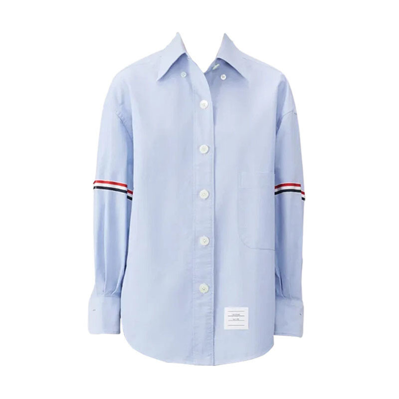 26SS 톰브라운 암밴드 슈퍼사이즈 블루 여성 셔츠 FLL079E F0313 480 - Thom Browne