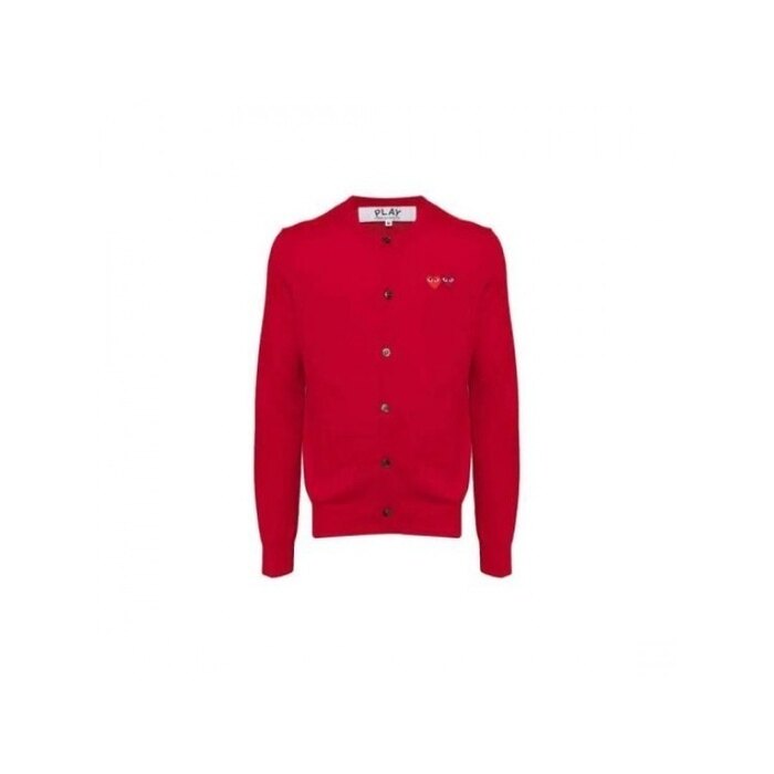 꼼데가르송 라운드 넥 더블 버건디 엠블럼 니트 AX N057 051 5 - Comme des Garcons