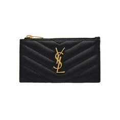[생로랑 SAINT LAURENT] 607915 BOW01 1000 공용 카드지갑 썸네일 1