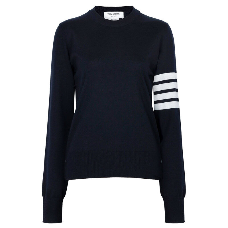 톰브라운 4바 울 네이비 여성 니트 FKA280A Y1014 415 - Thom Browne