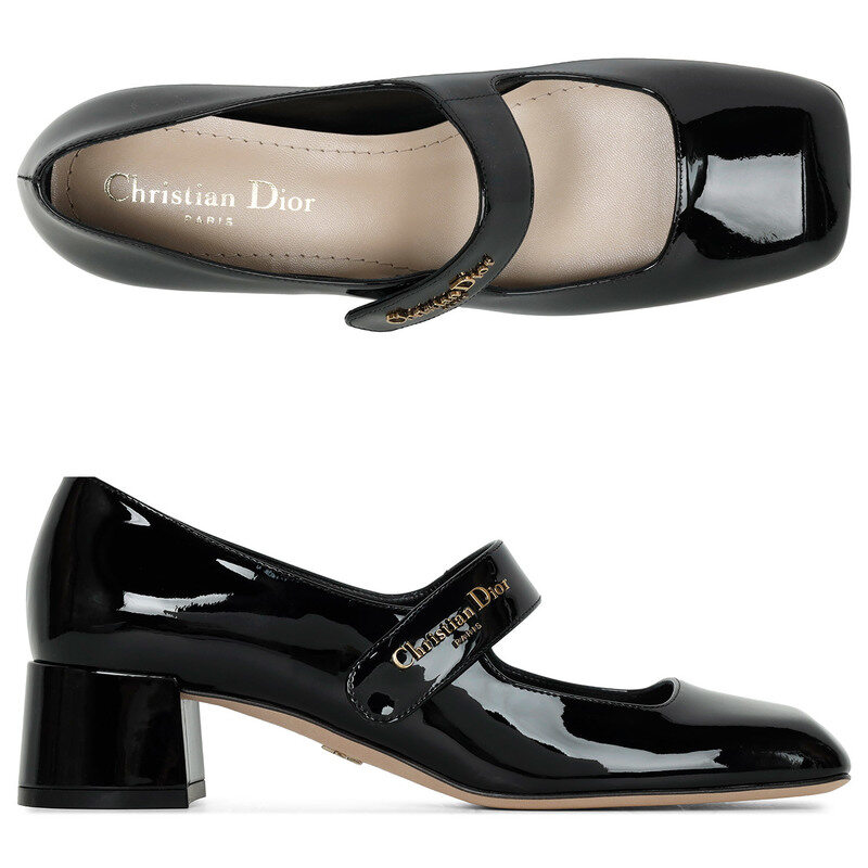 디올 페이던트 카프 블랙 여성 메리제인 펌프스 KCV470VNI 900 - Christian Dior