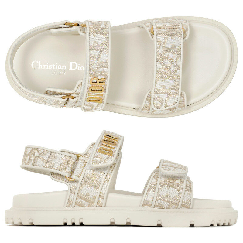 디올 액트 오블리크 화이트 여성스트랩 샌들 KCO170OFI 62K - Christian Dior