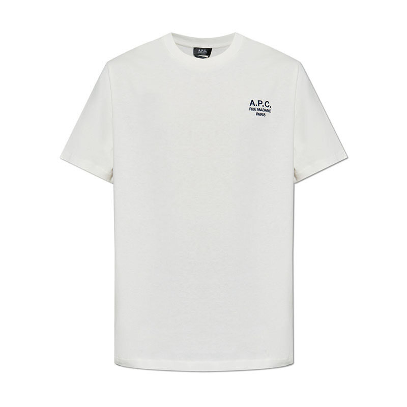 아페쎄 로고 화이트 공용 반팔 티셔츠 COHBU M26388 TAE - A.P.C.