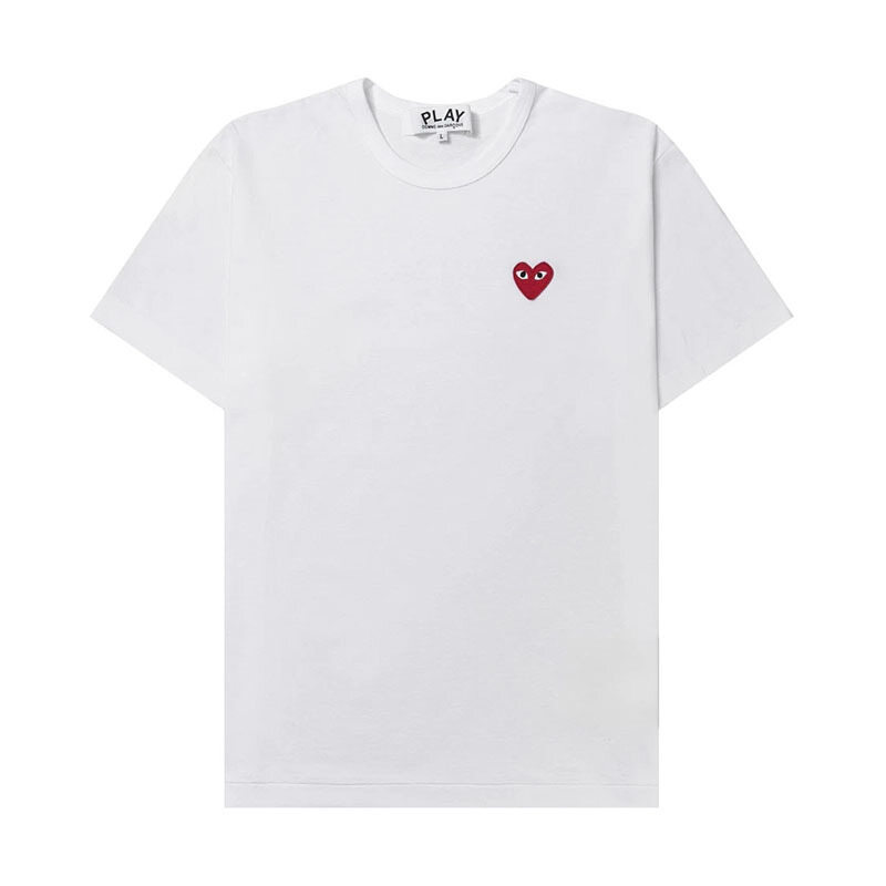 26SS 꼼데가르송 레드 하트 화이트 공용 반팔 티셔츠 AX T108 051 2 - Comme des Garcons