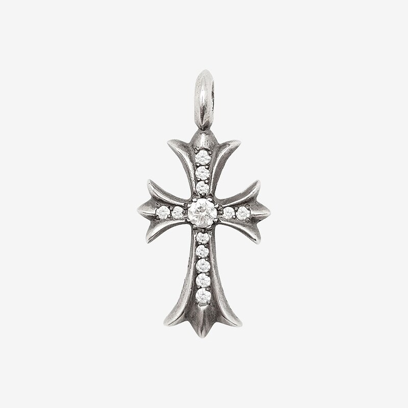 크롬하츠 타이니 크로스 파베 펜던트 OKEYF4KD - Chrome Hearts