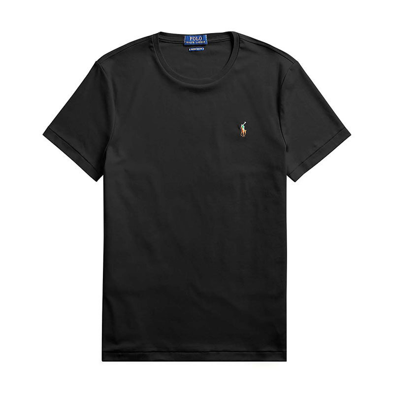 폴로랄프로렌 포니 로고 자수 블랙 남성 반팔 티셔츠 710740727001 - Polo Ralph Lauren