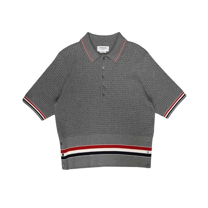 [국내배송] 톰브라운 반팔 니트 PK 폴로 플로트 남성 MKP155A Y3009 055 - Thom Browne