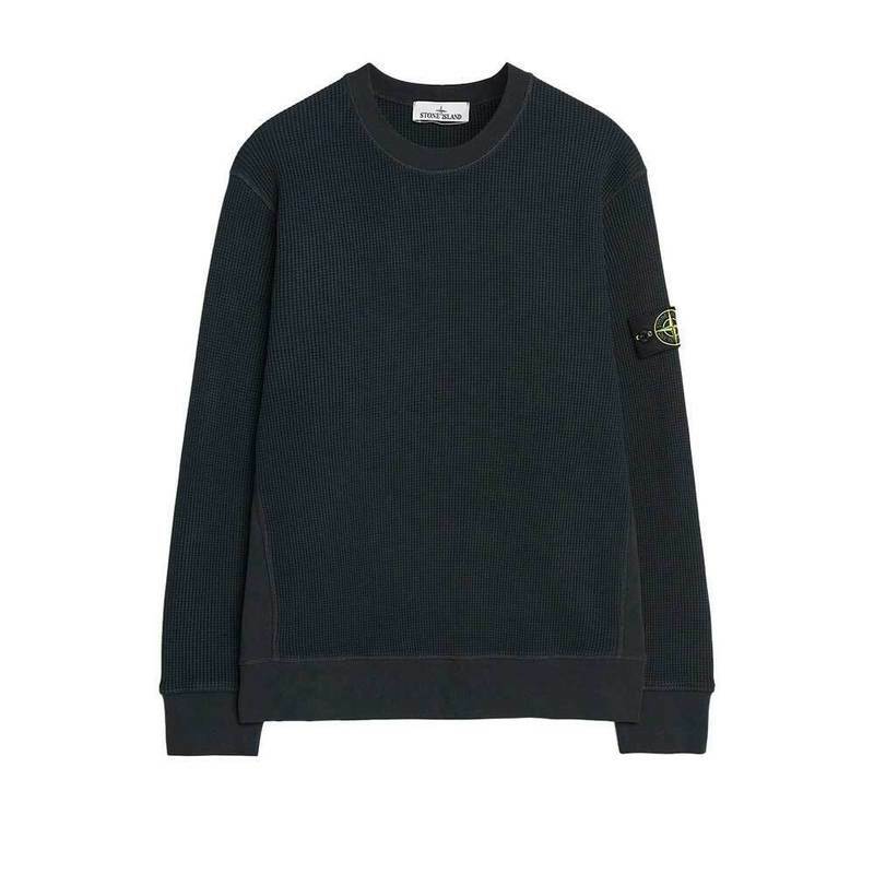 [국내배송] 스톤아일랜드 맨투맨 와플 크루넥 네이비 6100056 - Stone Island