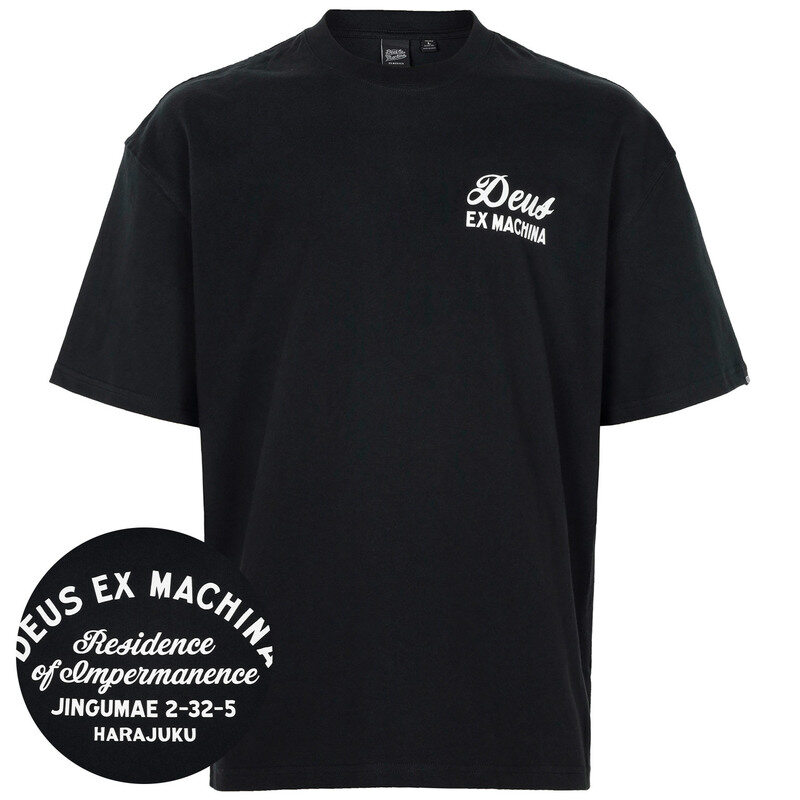 데우스엑스마키나 하라주쿠 남성 반팔 티셔츠 D261MTS130 BLACK - Deus Ex Machina