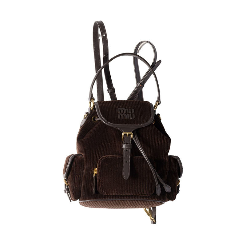 26SS 미우미우 코듀로이 미디움 여성 백팩 5BZ043 AF81 F0192 - Miu Miu