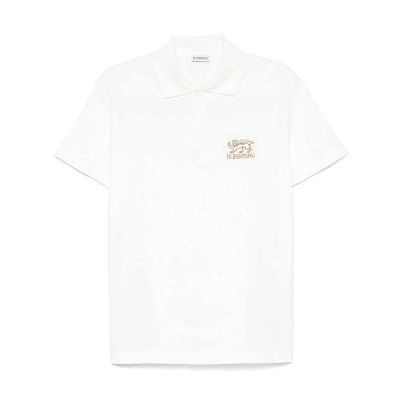 버버리 로고 자수 남성 폴로 셔츠 8104858 - Burberry