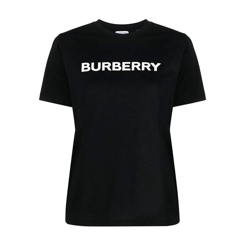 버버리 로고 프린트 여성 반팔 티셔츠 8080324 - Burberry