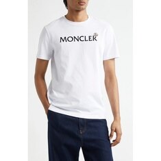 26SS 몽클레르 플록 로고 남성 반팔 티셔츠 8C00067 8390T 001 썸네일 1
