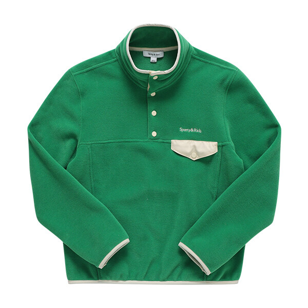 스포티앤리치 QZ741VE KELLY/CREAM 셰리프 로고 공용 맨투맨 - Sporty & Rich