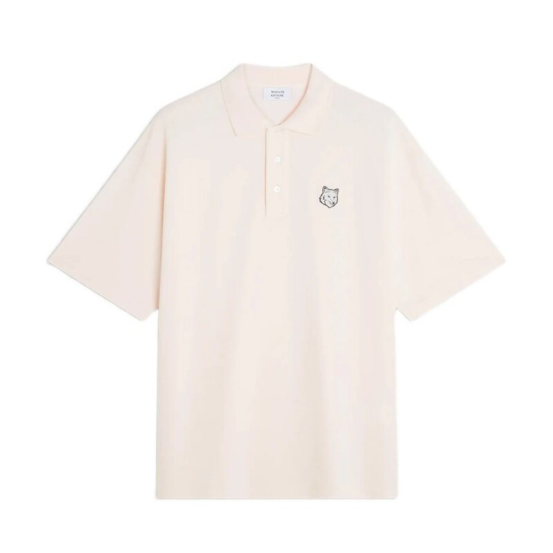 26SS 메종키츠네 볼드 폭스 헤드 남성 폴로 셔츠 PM00211KP0001 0448 - Maison Kitsune