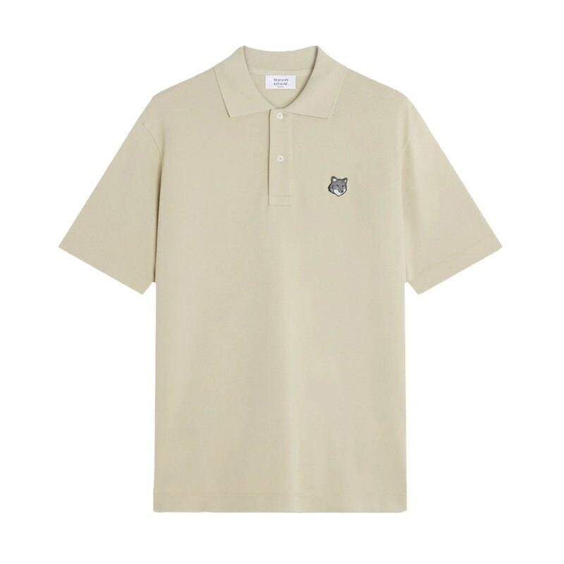 26SS 메종키츠네 그레이 폭스 헤드 남성 폴로 셔츠 PM00210KP0001 0450 - Maison Kitsune