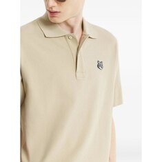 26SS 메종키츠네 그레이 폭스 헤드 남성 폴로 셔츠 PM00210KP0001 0450 썸네일 4