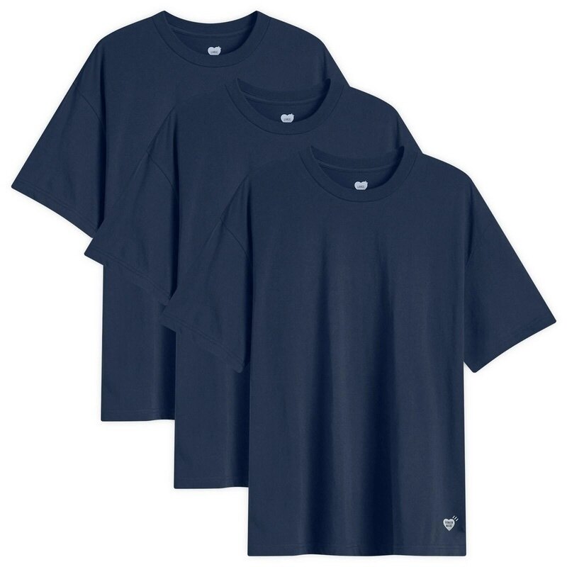 26SS 휴먼메이드 남성 반팔 티셔츠 3팩 HM00CS001 NAVY - Human Made