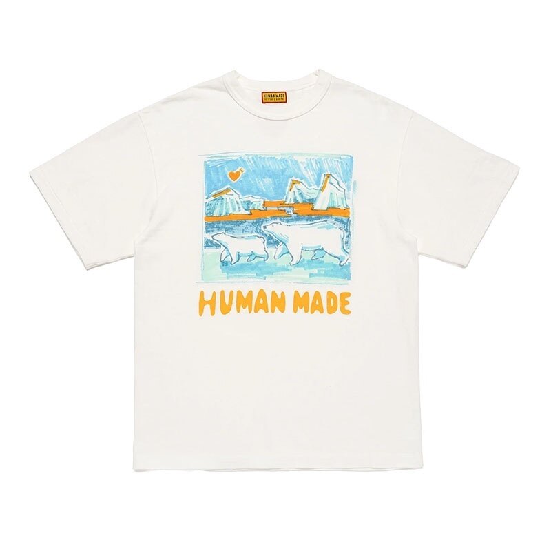 26SS 휴먼메이드 그래픽 남성 반팔 티셔츠 HM31TE007 WHITE - Human Made