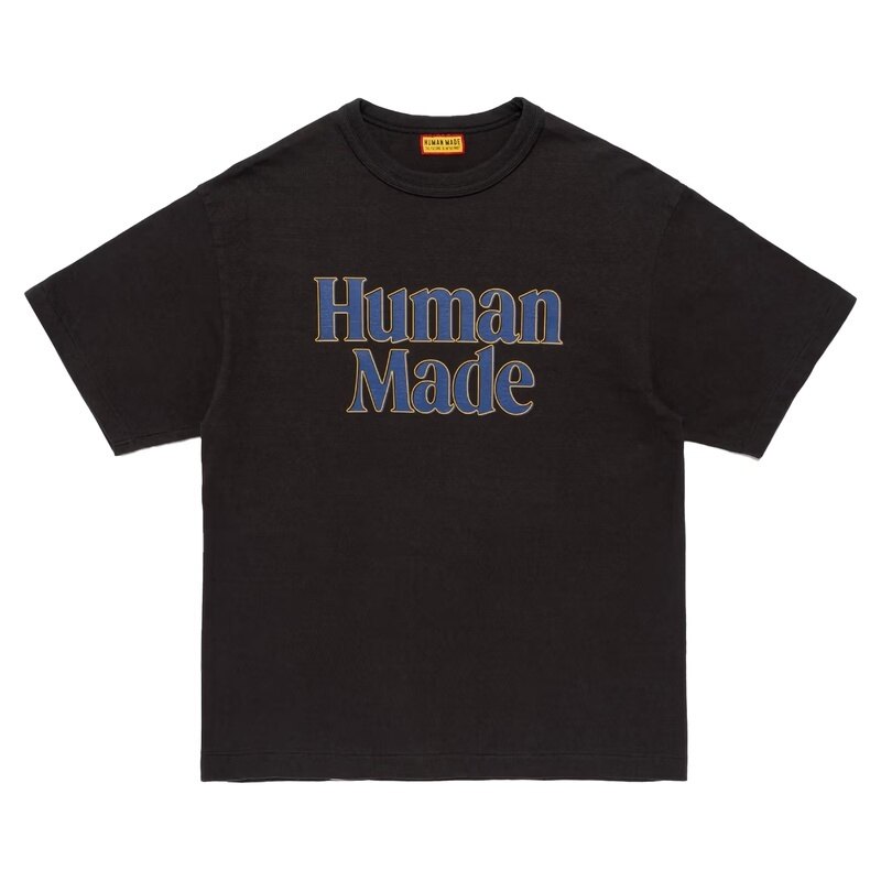 26SS 휴먼메이드 로고 남성 반팔 티셔츠 HM31TE014 BLACK - Human Made