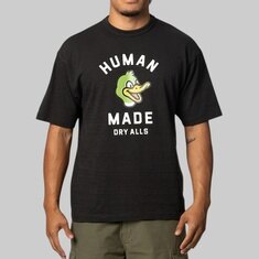26SS 휴먼메이드 덕 그래픽 남성 반팔 티셔츠 HM31TE008 BLACK 썸네일 2