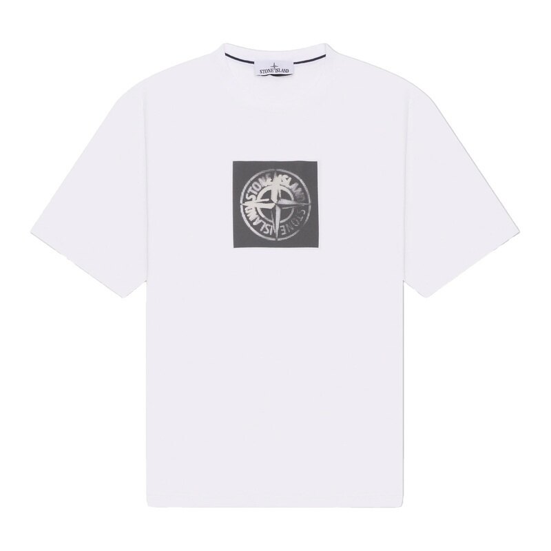 스톤아일랜드 인스티튜셔널 원 프린트 남성 반팔 티셔츠 80152NS83 V0001 - Stone Island