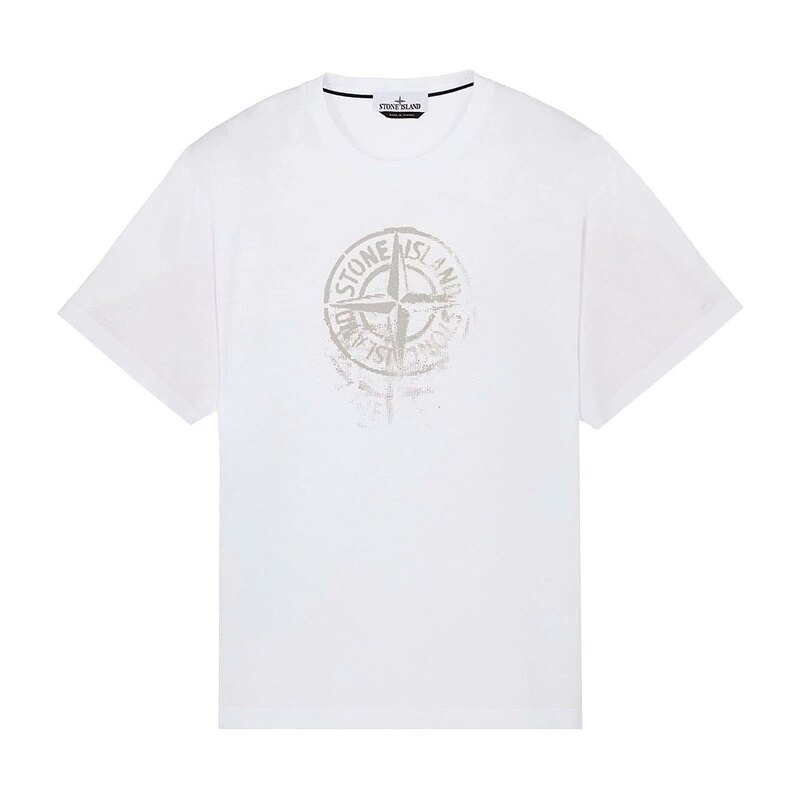 스톤아일랜드 로고 프린트 남성 반팔 티셔츠 80152RC87 V0001 - Stone Island