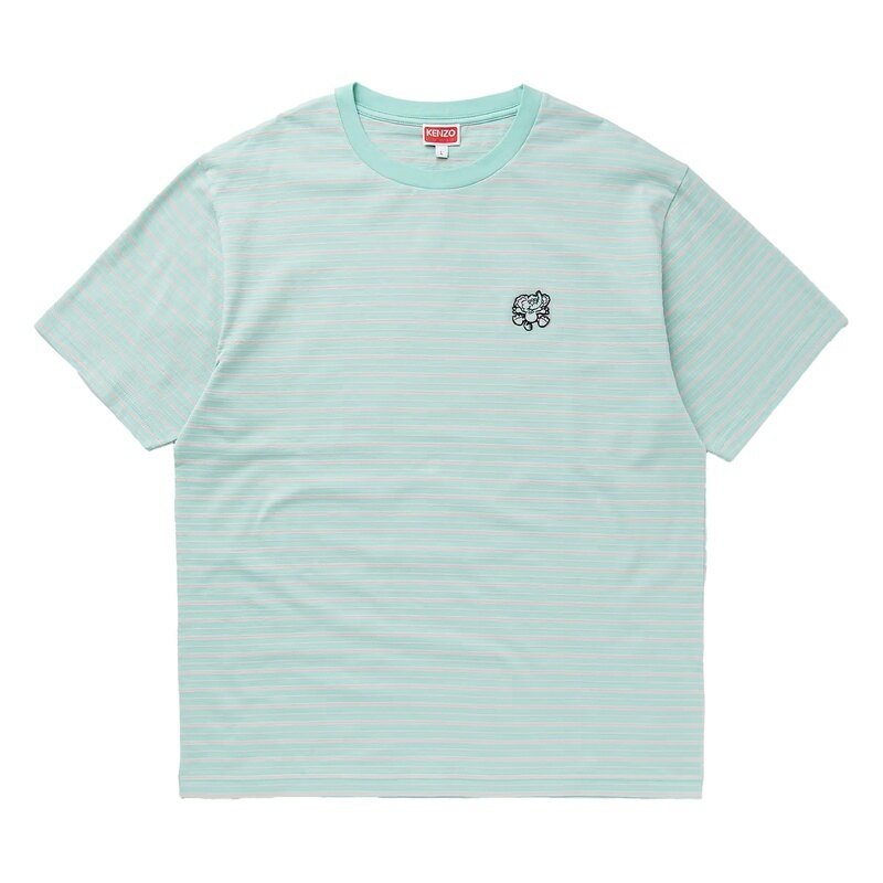 겐조 스트라이프 남성 반팔 티셔츠 FF5 5TS546 4SD 61 - Kenzo