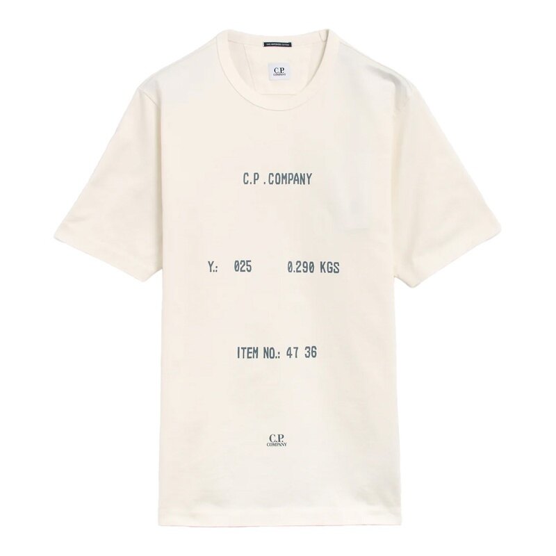 씨피컴퍼니 타이포그래픽 로고 남성 반팔 티셔츠 18CMTS107A 110301W 103 - CP company