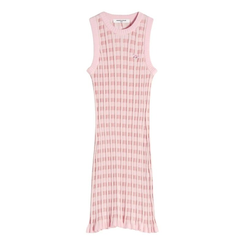 메종키츠네 베이비 폭스 패치 여성 원피스 OW01606KT1120 0139 - Maison Kitsune