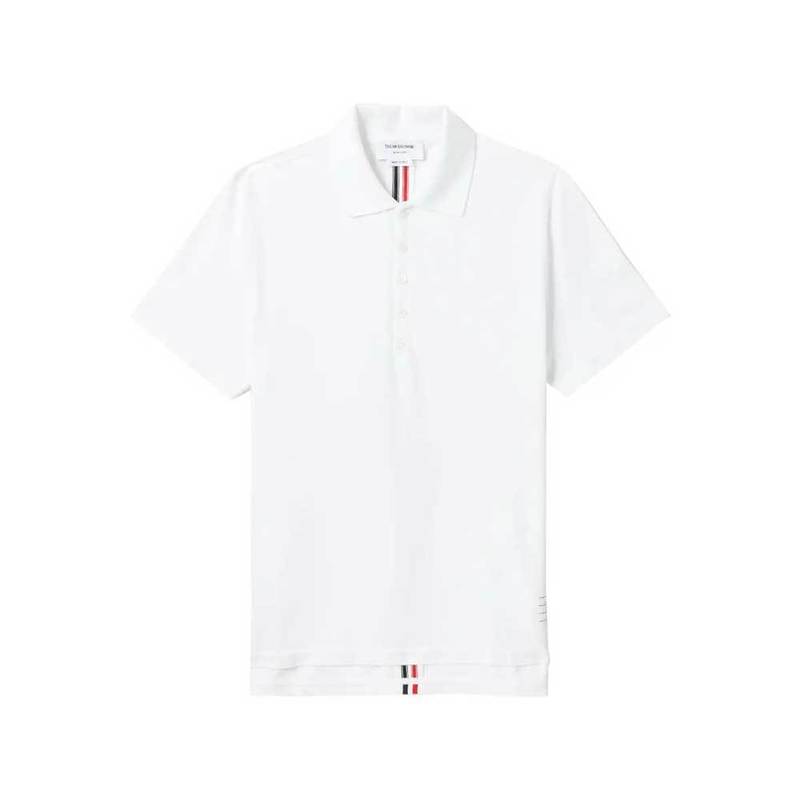 [국내배송] 톰브라운 피케 릴렉스드 스트라이프 폴로 반팔 FJP014A 00050 100 - Thom Browne