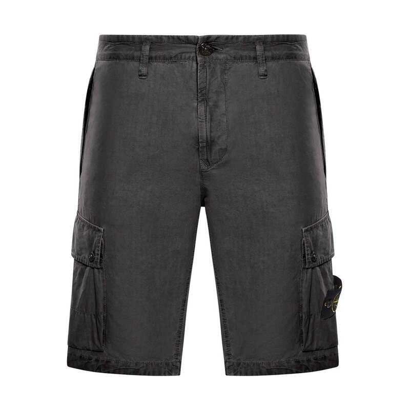 스톤아일랜드 로고 패치 남성 카고 반바지 K1S15 L100011 S00WA V0165 - Stone Island