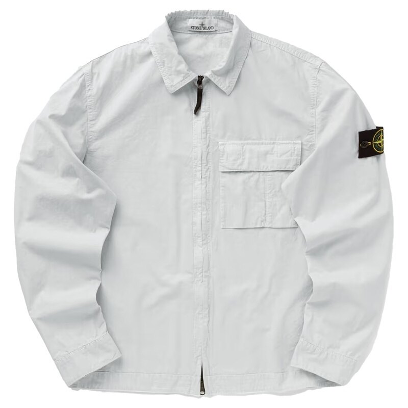 26SS 스톤아일랜드 로고 패치 남성 집업 셔츠 자켓 L1S15 1200008 S00WN V0141 - Stone Island