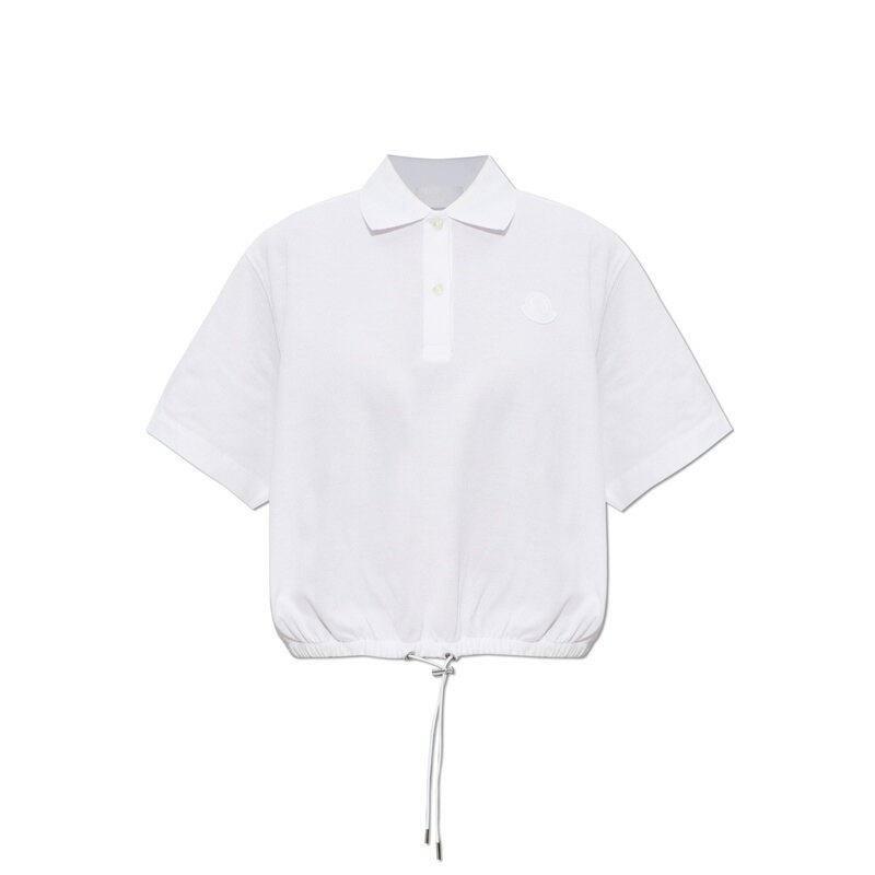 26SS 몽클레르 로고 패치 여성 크롭 폴로 셔츠 MKC581A Y3043 035 - Moncler