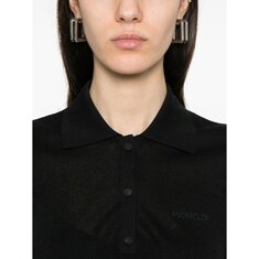 몽클레르 로고 자수 여성 폴로 셔츠 9A00004 M6440 999 썸네일 4