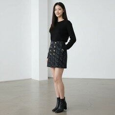 구찌 756549 GG 골드 버튼 트위드 스커트 38사이즈 37553K-2 썸네일 5