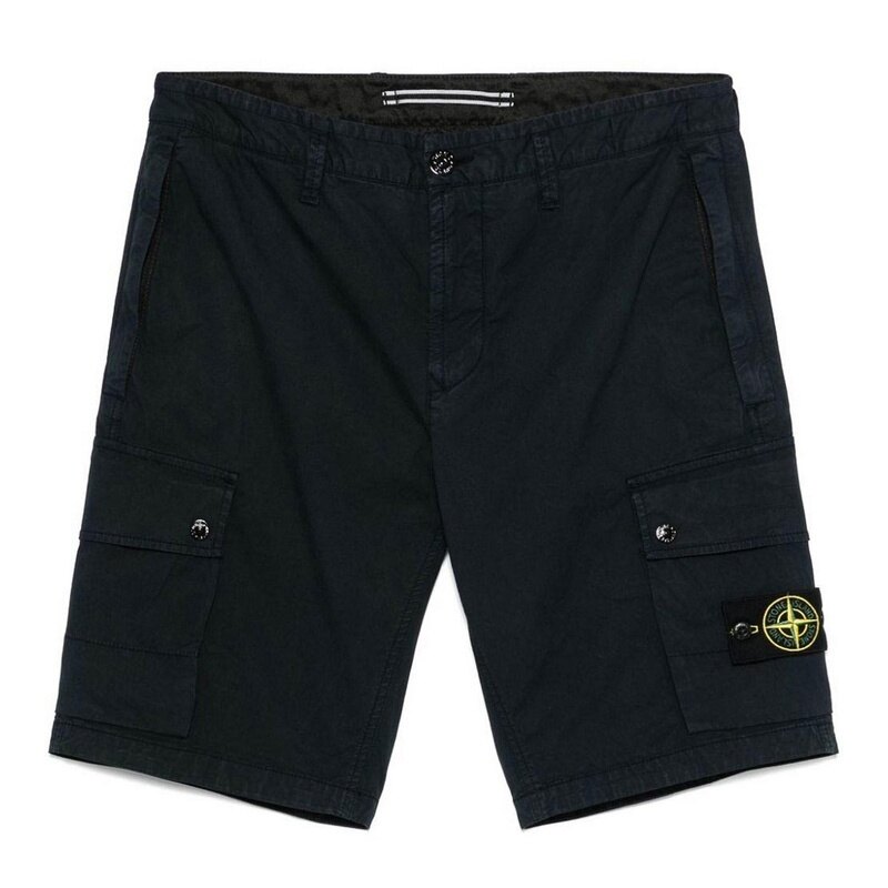 스톤아일랜드 로고 패치 남성 카고 반바지 K1S15 L100011 S0010 V0020 - Stone Island